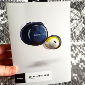 NIB Bose Soundsport Free Wireless Headphones Used Once with box